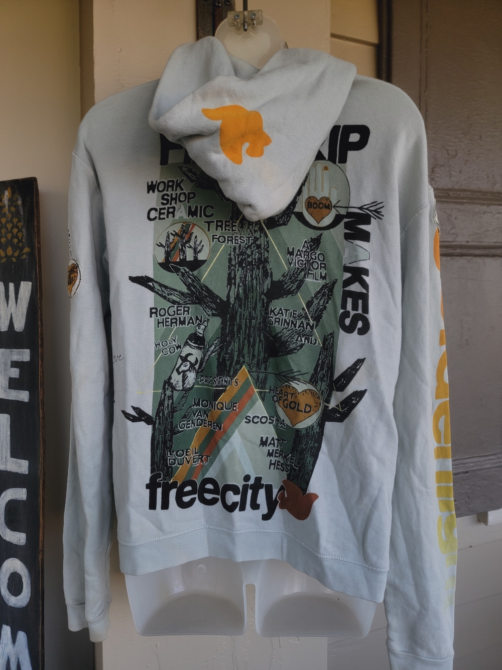 Freecity Free City FIELD TRIP graphic & Patches Hoodie Zip Up Sweatshirt Jacket